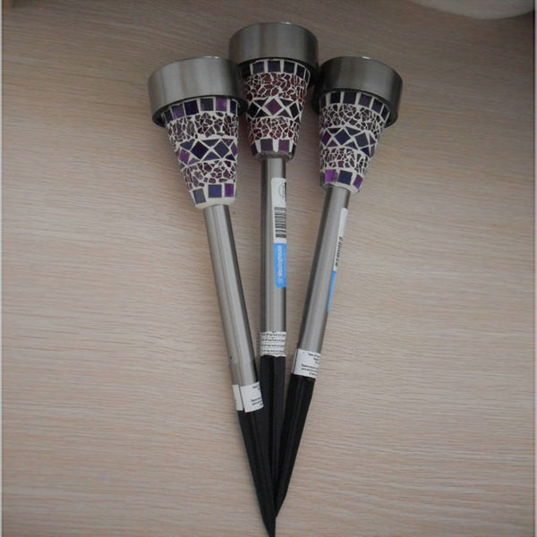 Solar Power Mosaic LED Garden Light Solar Energy Outdoor Lamp For Lawn