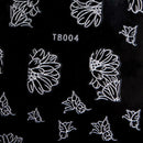 Silver Hollow Out Butterfly 3D Nail Art Stickers Decal Decoration