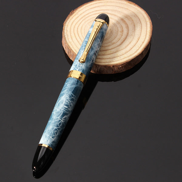 Jinhao X450 Sky Blue Marbled 18KGP Medium Nib Fountain Pen