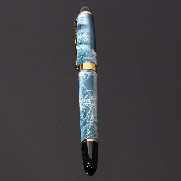 Jinhao X450 Sky Blue Marbled 18KGP Medium Nib Fountain Pen