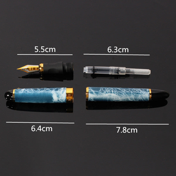Jinhao X450 Sky Blue Marbled 18KGP Medium Nib Fountain Pen