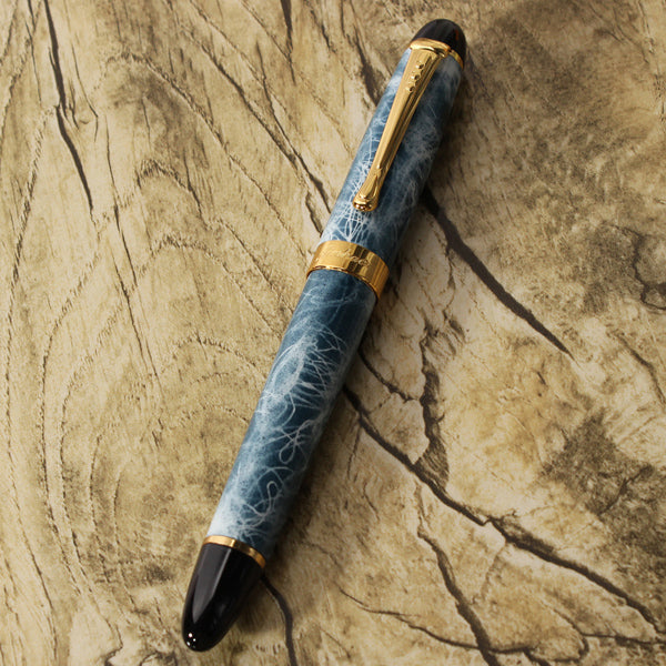 Jinhao X450 Sky Blue Marbled 18KGP Medium Nib Fountain Pen