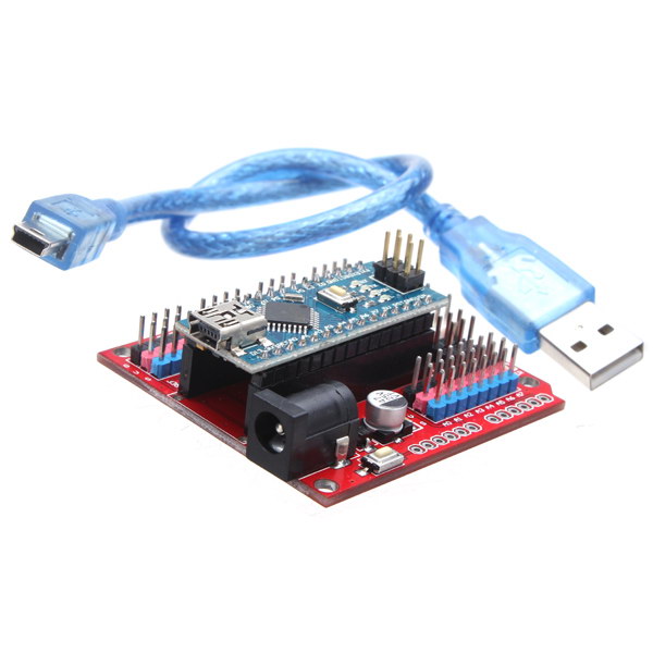Geekcreit ATmega328P  Compatible Nano V3 + Nano Shield Expansion Board Kit