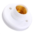 E27 Screw Base Round Plastic Light Bulb Lamp Socket Holder Adapter