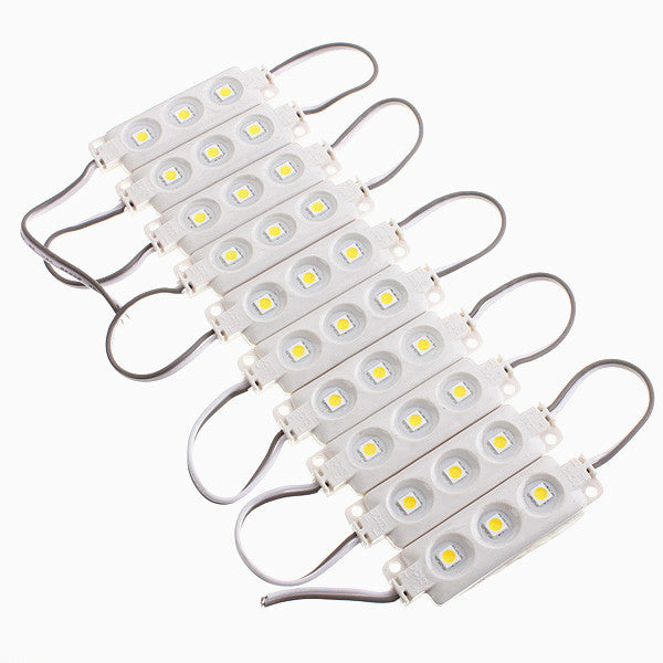 10pcs Molding Waterproof 3LED 5050 SMD Module Light White/Warm White