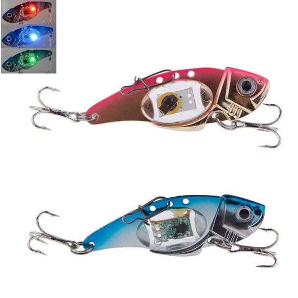 ZANLURE VIB 80mm 32g Flash LED Light Bait Fishing Lure Light Electronic Fishing Lamp