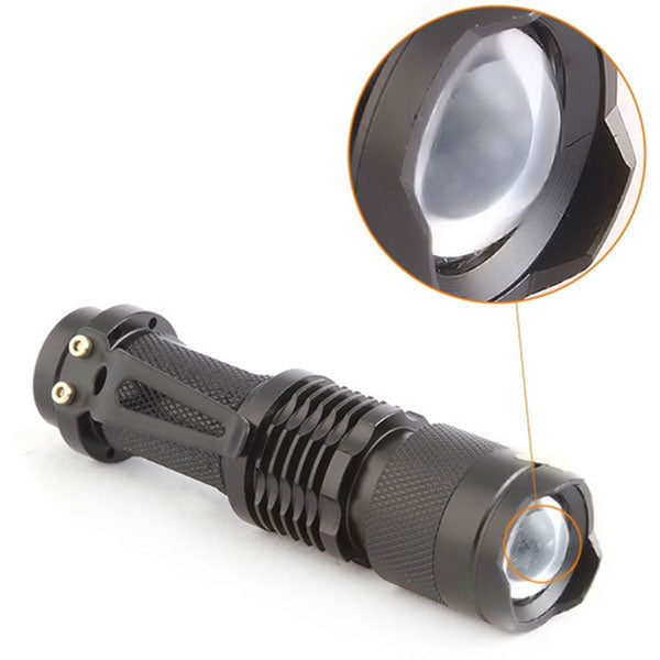 Smiling Shark SS-8022 Q5 3modes Zoomable Mini LED Flashlight