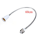 E27 LED Bulb Lamp Holder Flexible Extension Adapter Converter White