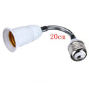 E27 LED Bulb Lamp Holder Flexible Extension Adapter Converter White