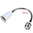 E27 LED Bulb Lamp Holder Flexible Extension Adapter Converter White