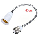 E27 LED Bulb Lamp Holder Flexible Extension Adapter Converter White