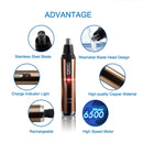 KEMEI KM-6619 110-220V Safe Stainless Rechargeable Nose & Ear Hair Removal Trimmer Mute Handy