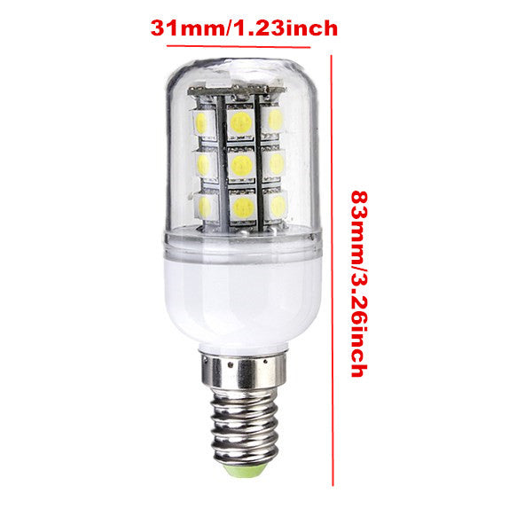 E14 LED Bulbs 12V 3W 27 SMD 5050 White/Warm White Corn Light