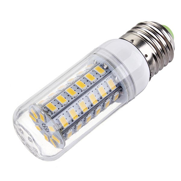 E27 6W 56 SMD 5730 LED Ultra Brigh Cover Corn Bulb AC 220V