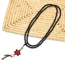 Trendy Black Sandalwood Buddhist Buddha Multilayer Beads Weaving Bracelet Necklace for Men