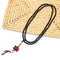 Trendy Black Sandalwood Buddhist Buddha Multilayer Beads Weaving Bracelet Necklace for Men