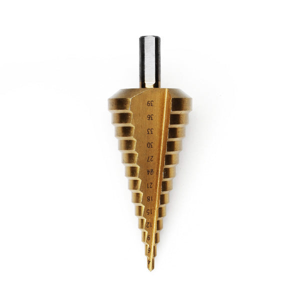 4-39mm HSS Round Shank Titanium Coated Step Drill/Pagoda Drill/Ladder Drill