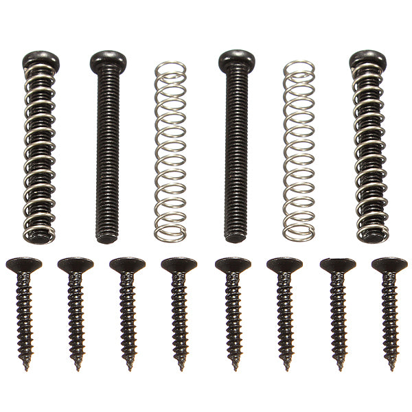Guitar Humbucker Pickup Screws Kit Mounting Screws With Springs Black