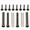 Guitar Humbucker Pickup Screws Kit Mounting Screws With Springs Black