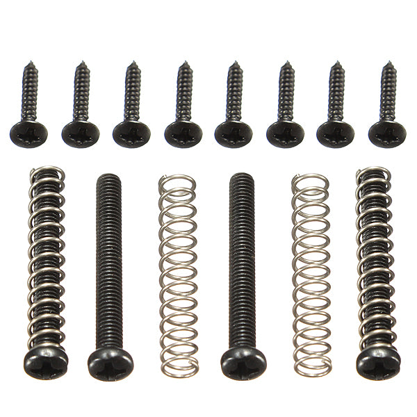Guitar Humbucker Pickup Screws Kit Mounting Screws With Springs Black