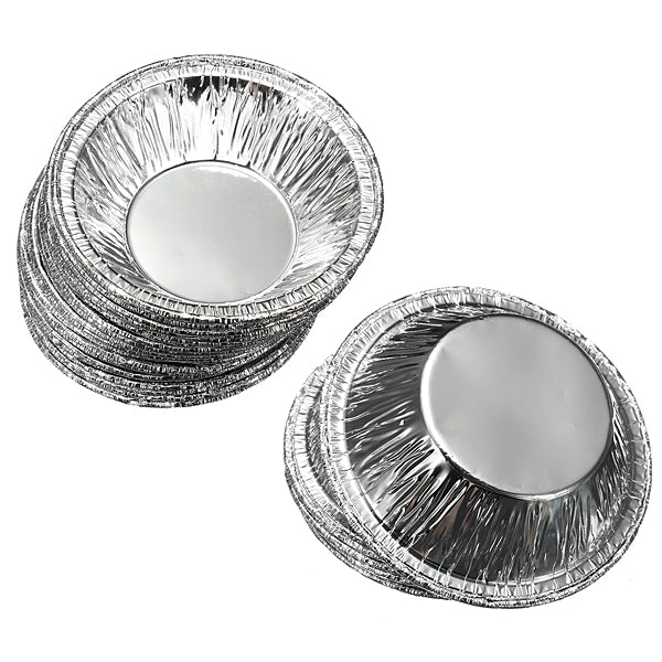 125Pcs  Disposable Round Silver Foil Baking Cookie Cup Cake Tart Mold