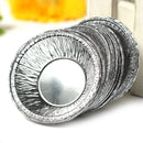 125Pcs  Disposable Round Silver Foil Baking Cookie Cup Cake Tart Mold
