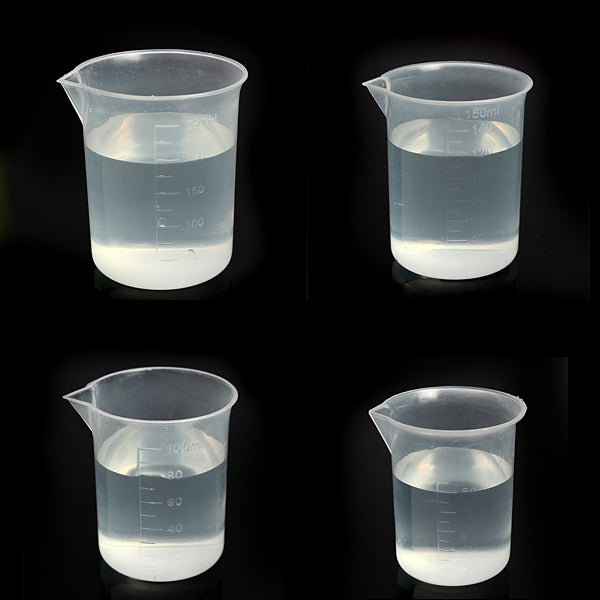 Laboratory Kitchen Test Plastic Beaker Measuring Cup 50 100 150 250ml