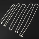Unisex 3mm Silver Plated Solid Snake Chains Necklace
