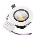 9W Non-dimmable COB LED Recessed Ceiling Light Fixture Down Light Kit