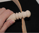 DANIU 3Pcs Multi-size Round Wood Edge Slicker Leather Burnisher DIY Leather Craft Tool