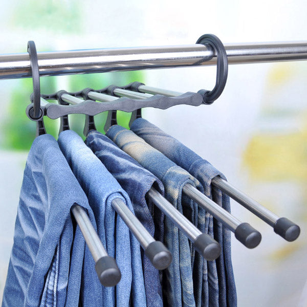 Stainless Steel Multifunction Retractable Trousers Hanger Jeans Holder