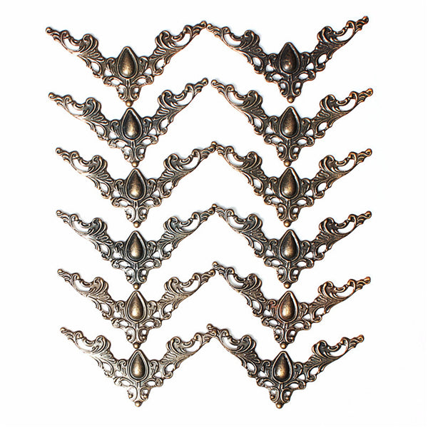 12pcs Jewelry Box Gift Wine Case Book Scrapbook Album Corner Decorative Protector