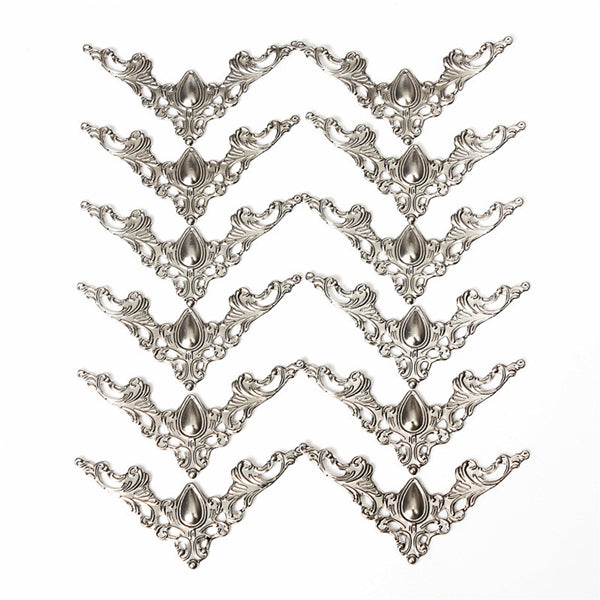 12pcs Jewelry Box Gift Wine Case Book Scrapbook Album Corner Decorative Protector