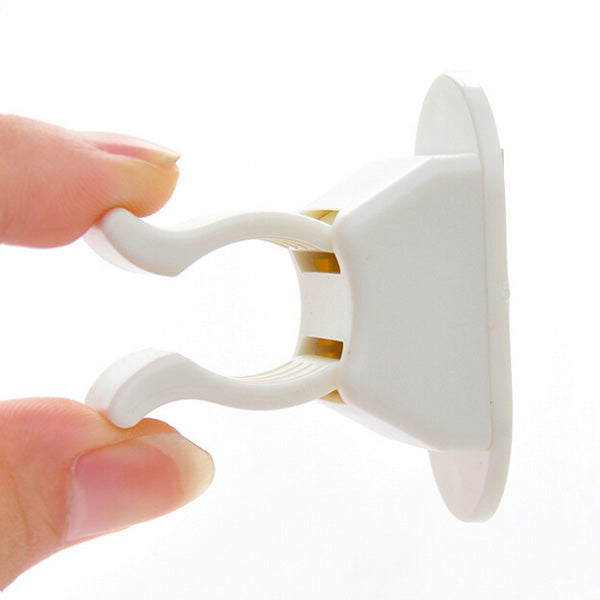 Multifunction Broom Mop Hook Pole Holder Spring Clip Design