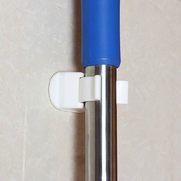 Multifunction Broom Mop Hook Pole Holder Spring Clip Design