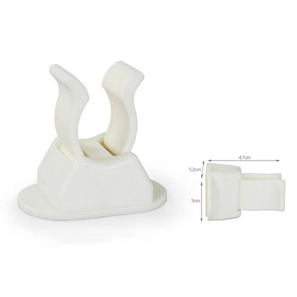 Multifunction Broom Mop Hook Pole Holder Spring Clip Design