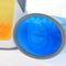 Toilet Brush Set With Base Plate Cleaning Brushs Blue Yellow