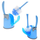 Toilet Brush Set With Base Plate Cleaning Brushs Blue Yellow