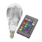 E14 9W RGB LED Magic Light Bulb Lamp With IR Remote Control AC 85-265V