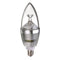 E12 3W 3 LED White/Warm White LED Silver Candle Light Bulb 85-265V