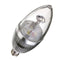 E12 3W 3 LED White/Warm White LED Silver Candle Light Bulb 85-265V