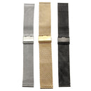 18mm 20mm 22mm Unisex Stainless Steel Chainmail Watch Strap Band