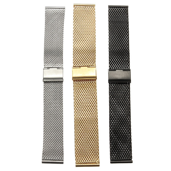 18mm 20mm 22mm Unisex Stainless Steel Chainmail Watch Strap Band