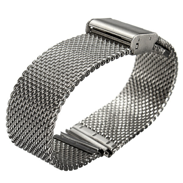 18mm 20mm 22mm Unisex Stainless Steel Chainmail Watch Strap Band