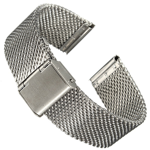 18mm 20mm 22mm Unisex Stainless Steel Chainmail Watch Strap Band