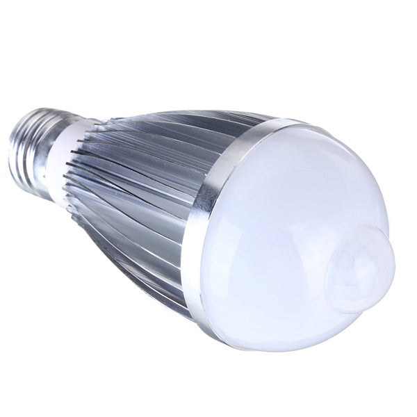 E27 7W Auto PIR Infrared Motion Sensor Detection LED Bulb Lamp 85-265V