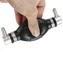 Rubber Fuel Primer Pump Petrol Diesel Black 90 Degree Angle