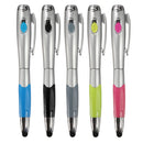 3 in 1 Capacitive Tough Screenn Pen with LED Flashlight Ballpoint Pen