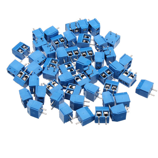 Excellway DR66 50pcs 2pins Printed Circuit Board Connector Block Screw Terminals