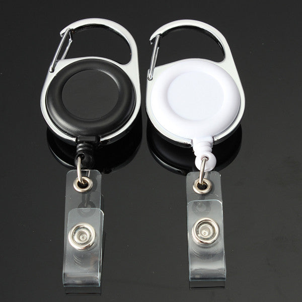 Retractable Chromed Metal Housing Badge Reel Belt Clip